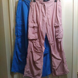 Refuge Pink and Blue Wide Leg Pants